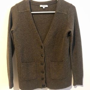 Green/Brown Madewell cardigan